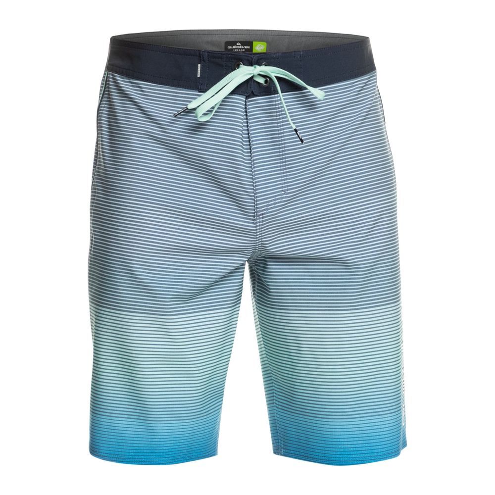 Quicksilver Highline Boys Surfsilk Blue Striped Swim Trunks Size 30/16